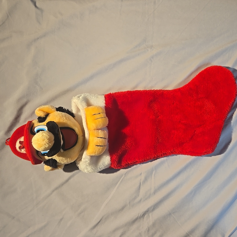 VINTAGE SUPER MARIO BROS CHRISTMAS STOCKING